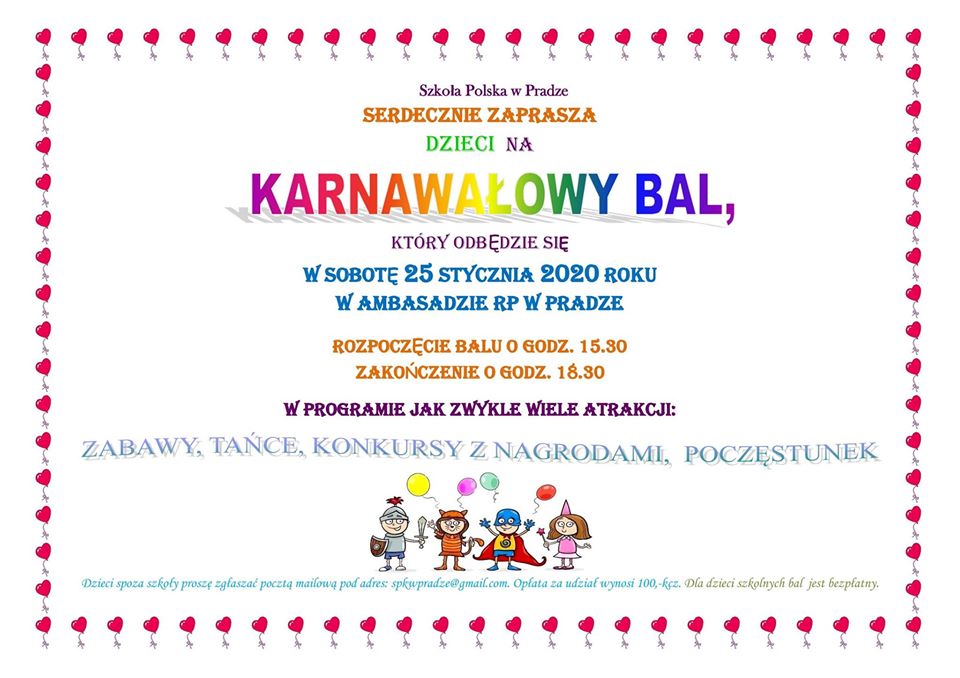 Zapraszamy na Bal Karnawałowy