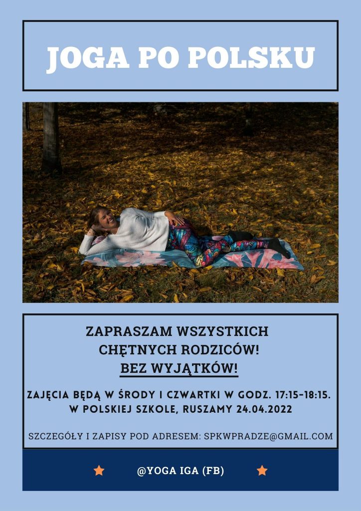 Joga dla rodziców naszych uczniów.