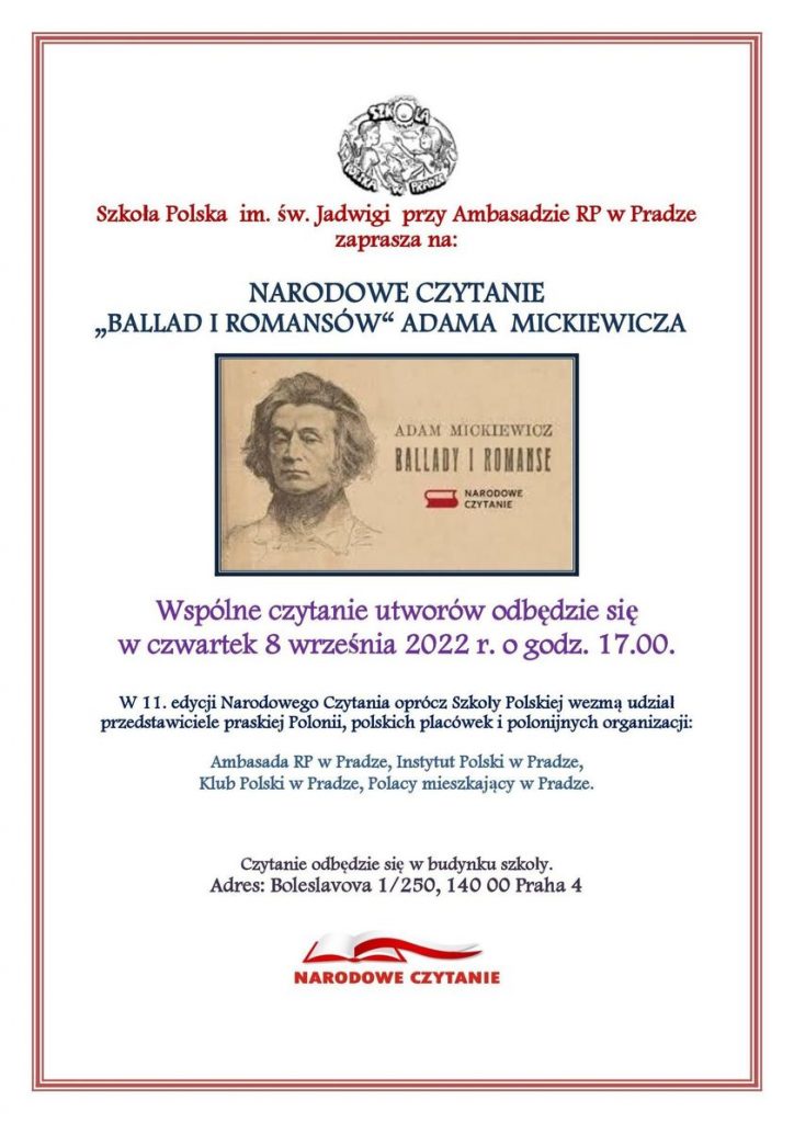 Już jutro „Narodowe Czytanie” w naszej szkole.