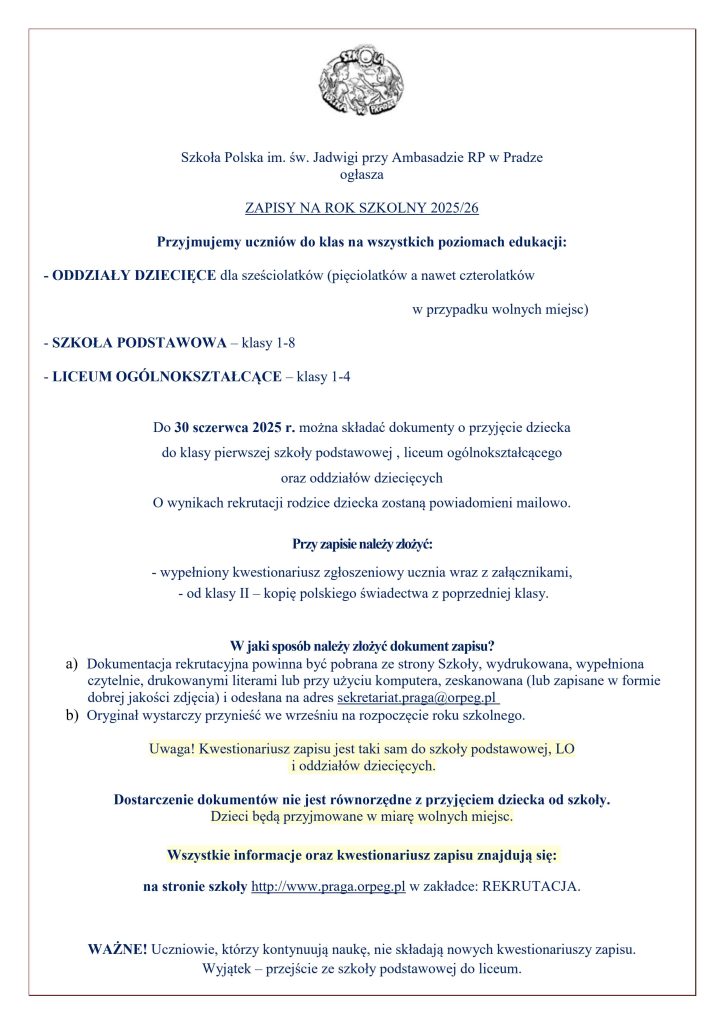 Uwaga! Przedłużamy czas rekrutacji!